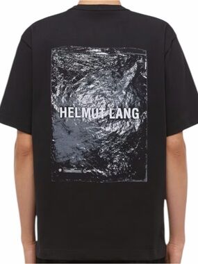 Helmut Lang ‘PLASTIC’ TEE Black Logo SS Shirt Limited NWT MSRP $175 Size Small